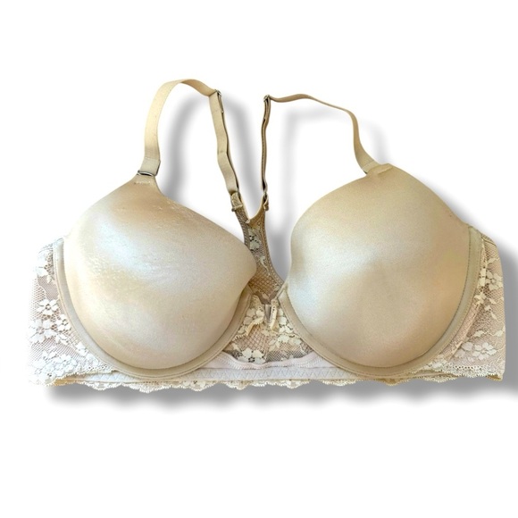 Maidenform Bra 40C Satin Padded Underwire Adjustable Clasp Front EUC - Picture 1 of 4